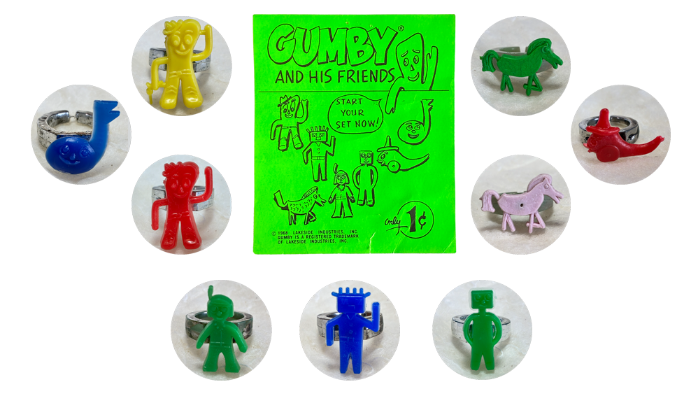 Gumby Gumball Rings